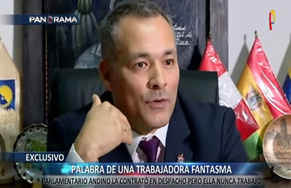 Parlamentario andino es acusado de cobrar sueldo de trabajadora fantasma