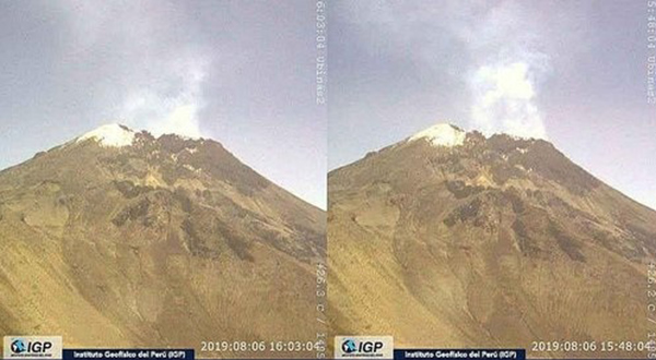 Moquegua: Advierten nueva explosión del volcán Ubinas