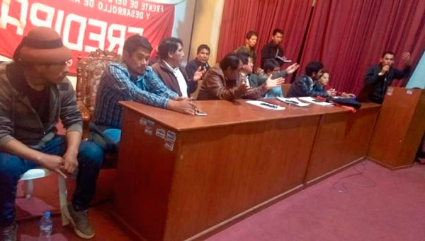 Frentes de Defensa y Organizaciones Sociales de siete provincias convocan paro regional de 48 horas