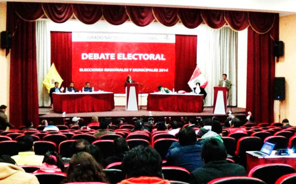 Fijan debate electoral de candidatos regionales para el 13 de setiembre 