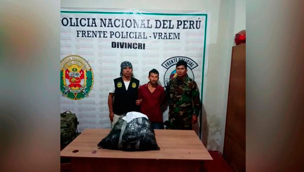 Ayacucho: Capturan a motociclista que trasladaba droga desde el Vraem