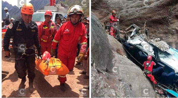 Cusco: aumenta a 23 el nÃºmero de fallecidos tras accidente de bus  