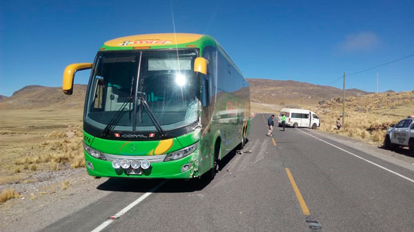 Un muerto deja choque entre bus de Wari Palomino y minivan en Quillccacasa  