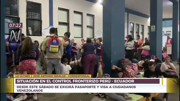 Hoy vence plazo para que venezolanos ingresen a Perú sin visa ni pasaporte