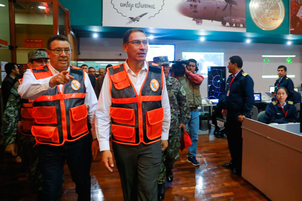 Vizcarra presidirá hoy sesión del Consejo Nacional de Riesgo de Desastres
