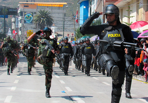 La region policial Apurimac realizo brillante prsentacion en el desfile civil militar policial por el cxcv aniversario de la independencia nacional del perÃº.