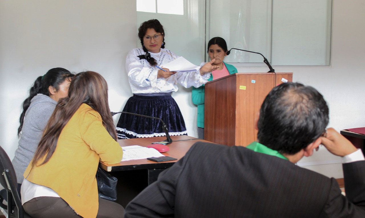 Interprete Judicial quechuahablante, participó en audiencia desarollada en Juzgado Penal de Tambobamba