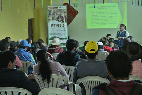 Agricultura Andahuaylas capacita a dirigentes comunales en Titulación de Tierras Rurales