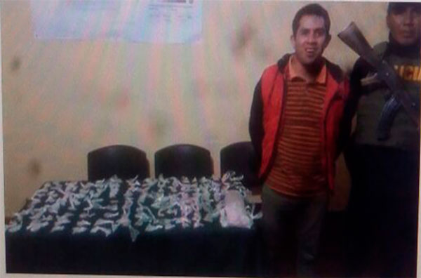 En Talavera detienen a sujeto que transportaba clorhidrato de cocaina.