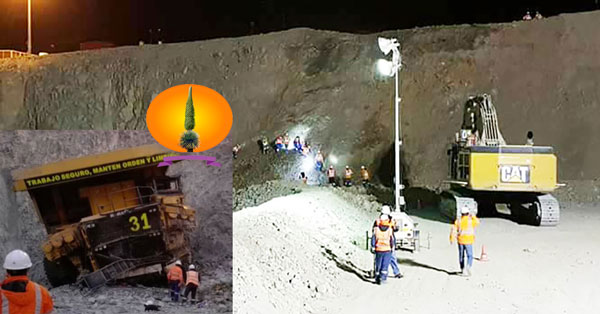 Las Bambas: Dumper minero cayo en tajo Ferrobamba a un abismo de 45 metros.