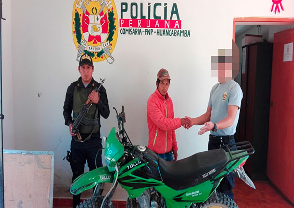 Personal Policial de Andahuaylas, recupera motocicleta.
