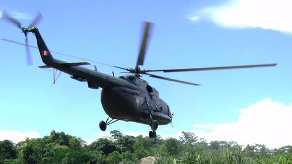Hallan helicóptero de la FAP desaparecido en Bagua con sus siete ocupantes muertos
