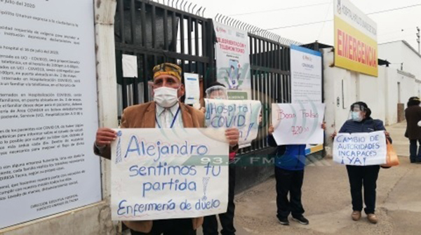 Tacna: enfermeros denuncian deficiente equipo de protección personal