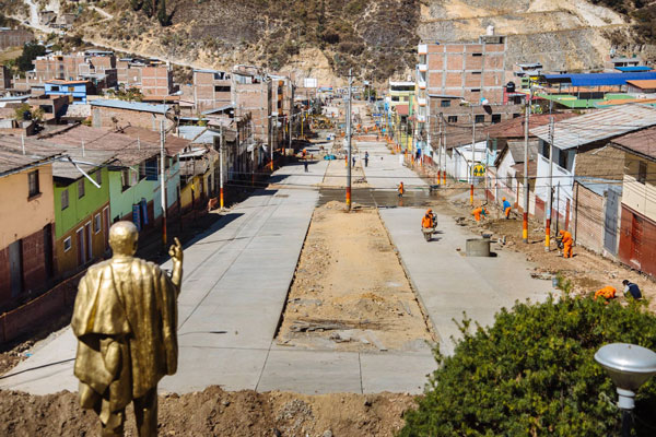 Avanza significativamente pavimentado de la avenida Martinelly
