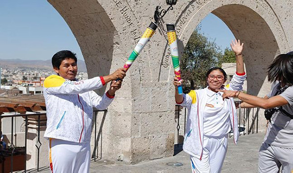 Arequipa: antorcha de Juegos Panamericanos 2019 en la Ciudad Blanca 
