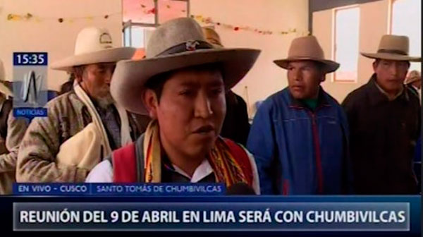 Las Bambas: Ejecutivo y dirigentes de comunidades acuerdan seguir el diÃ¡logo el 9 de abril en Lima