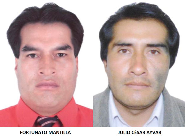 Candidatos Fortunato Mantilla y Julio César Ayvar fuera de carrera electoral