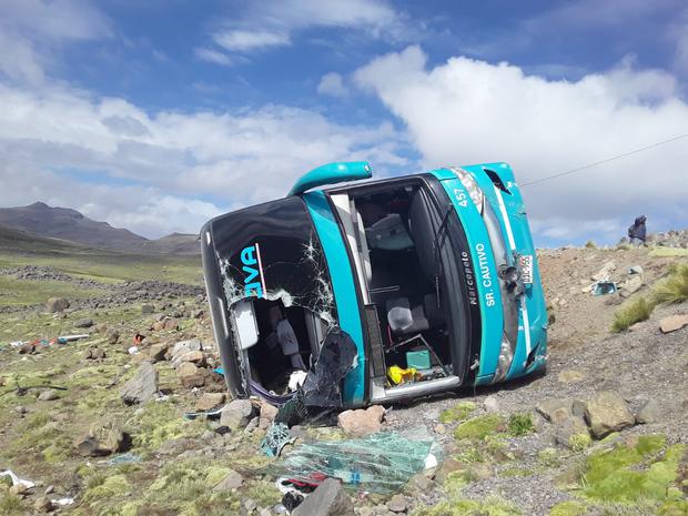 Nueve fallecidos deja despiste y volcadura de bus interprovincial en la ruta Puquio â€“ Chalhuanca.