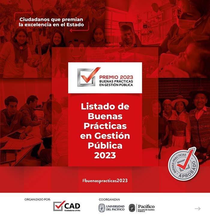 CAD difunde relación de 157 iniciativas calificadas como Buenas Prácticas en Gestión Pública 2023