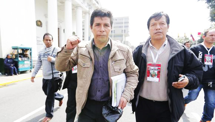 Pedro Castillo, el dirigente del Conare - Movadef que encabeza el boca de urna de las elecciones