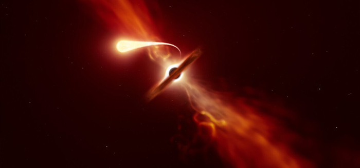 Astrónomos detectan cómo un agujero negro supermasivo 