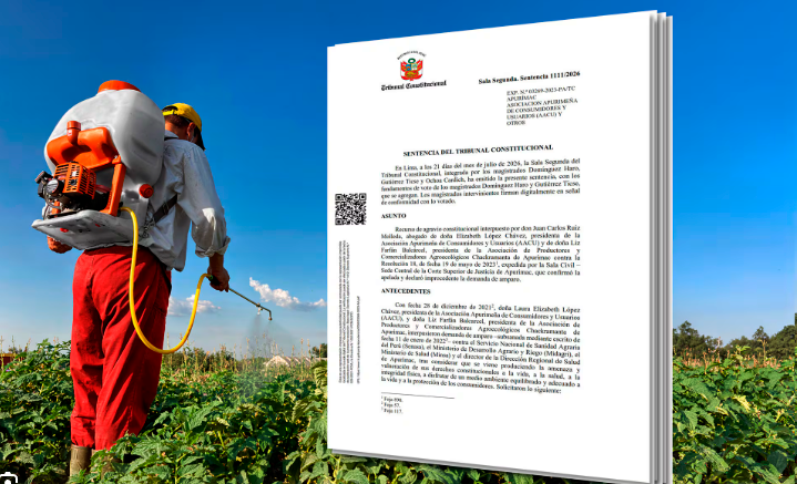 Tribunal Constitucional prohíbe temporalmente el uso y venta de cinco plaguicidas altamente tóxicos en el Perú