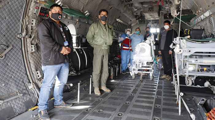 En ambulancia aérea trasladan a bebé de cinco días de nacida a Lima
