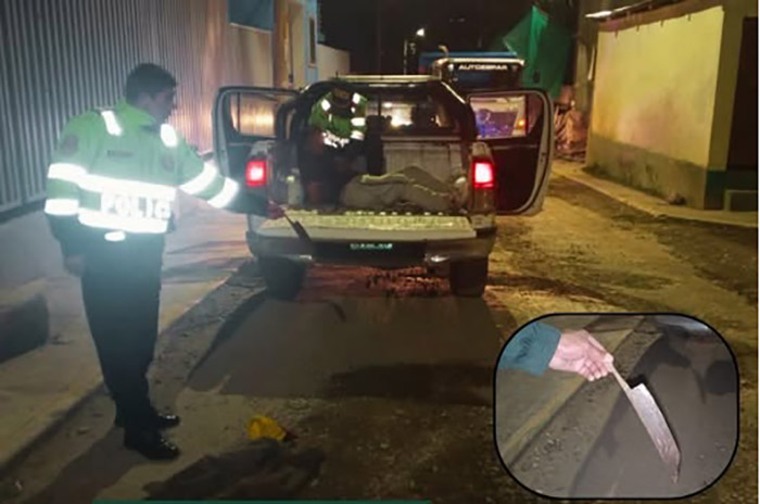 Capturan a sujeto que intentó asesinar a su pareja con un cuchillo, en Chuquibambilla