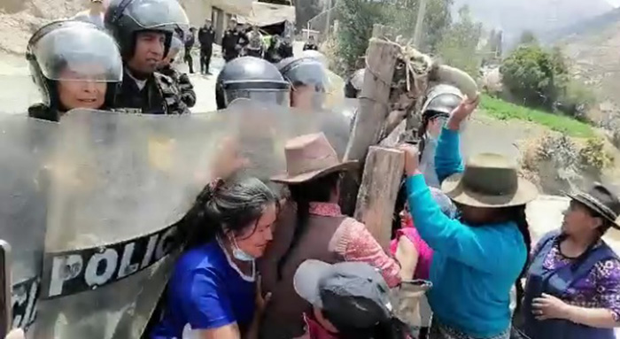 Tres detenidos en desbloqueo de vía tomada por pobladores en Chuquibambilla 