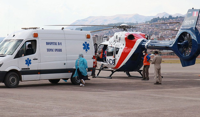 Cusco: evacúan por vía aérea a 4 personas que resultaron heridas en balacera por terrenos