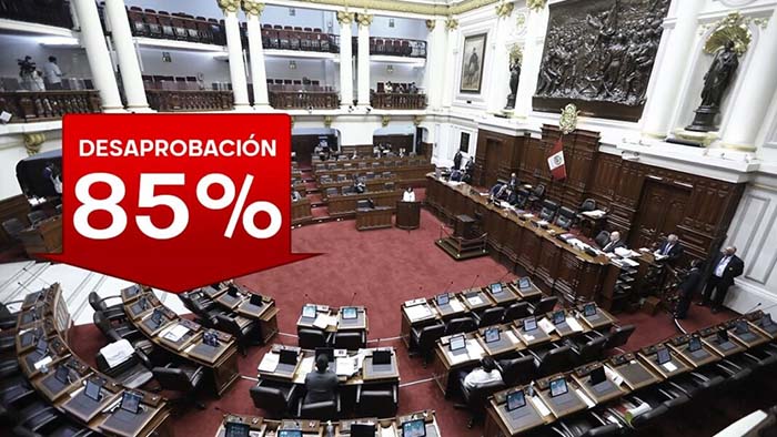 Congreso de la República alcanza un 85 % de desaprobación, según última encuesta de Datum