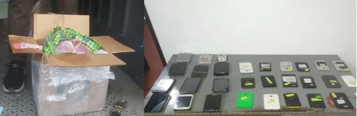 Interceptan encomienda con celulares robados y marihuana procedente de Andahuaylas