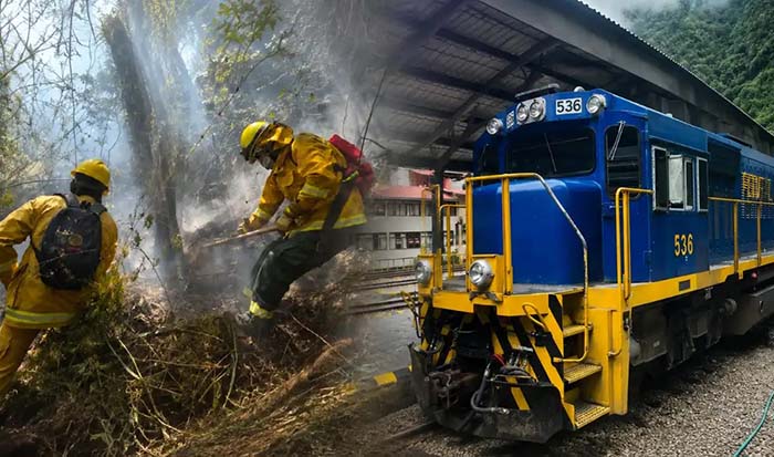 Cusco: restablecen servicio ferroviario entre Ollantaytambo y Machupicchu tras inspección por incendio forestal