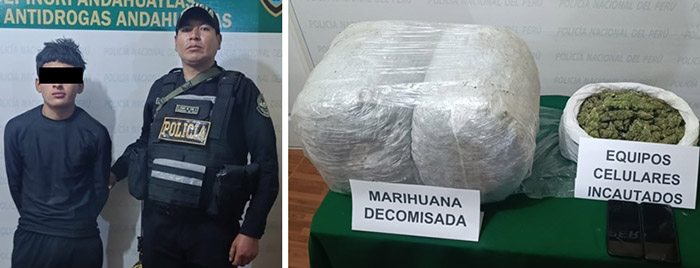 Otro sujeto cae con 11 kilos de marihuana en Huaccana 