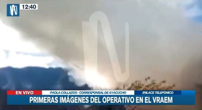 Vraem: primeras imÃ¡genes de ataques con misiles a campamentos terroristas