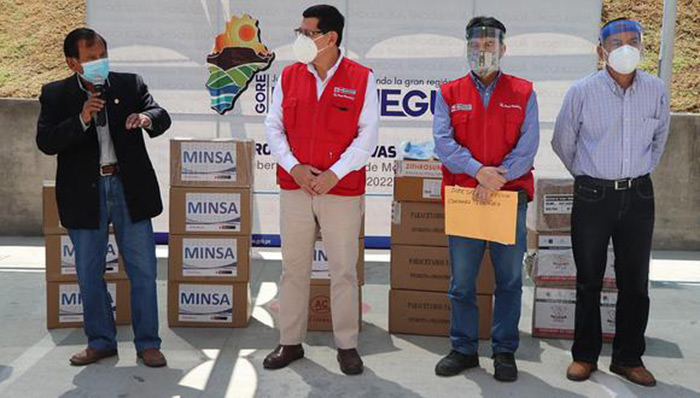 Moquegua: regiÃ³n recibiÃ³ 50 ventiladores y kits de medicamentos