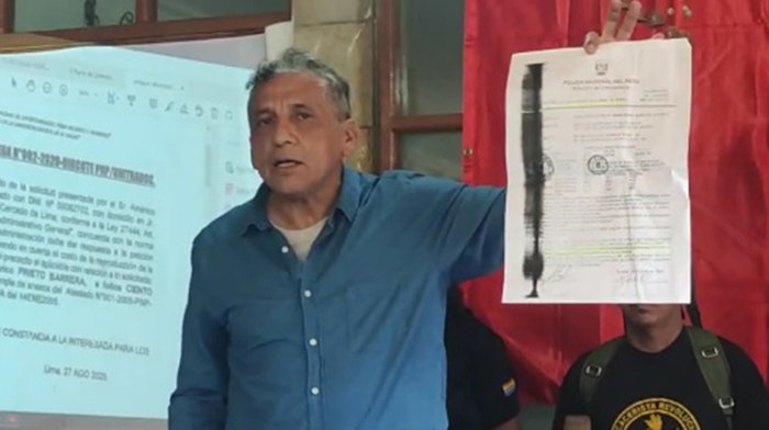 Antauro Humala alega que muerte de cuatro policias fue un crimen de Estado 