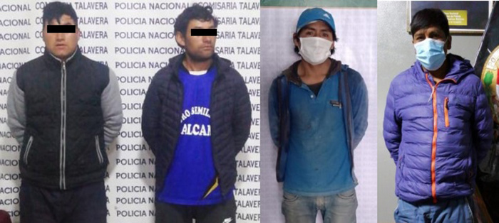  Policía Nacional detiene a cuatro sujetos por violencia familiar en Andahuaylas