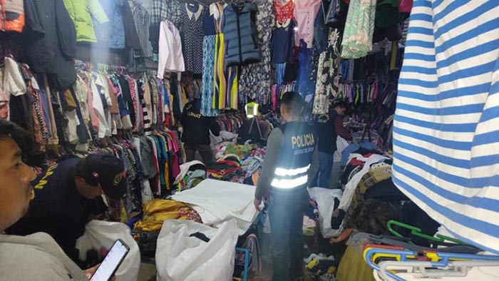 Decomisan una tonelada de ropa de segundo uso de contrabando 