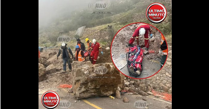 Tacna: obrero muere aplastado por roca de gran tamaño en Ilabaya