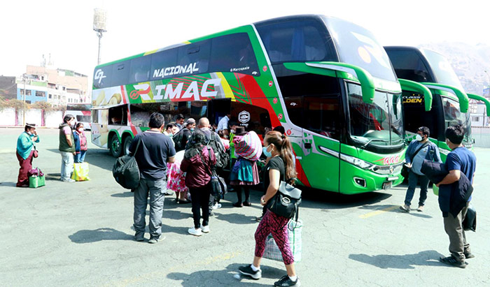 Terminales de transporte interprovincial de pasajeros de Lima operarán el 4 de julio