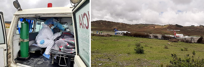 Trasladan al alcalde de Talavera y mÃ©dica general de Essalud Andahuaylas en ambulancias aÃ©reas a Lima