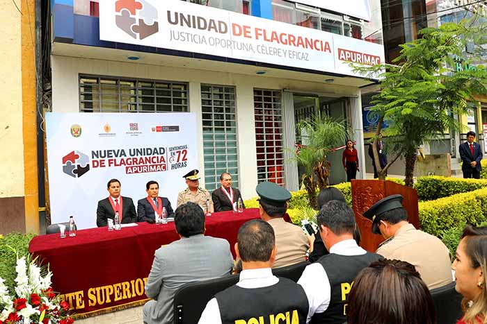 Entra en funcionamiento nueva unidad de flagrancia en Apurímac