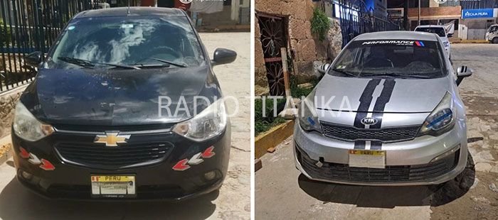 PolicÃ­a interviene dos automÃ³viles de dudosa procedencia en Challhuahuacho 