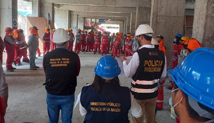 Fiscalía Anticorrupción de Abancay inspecciona obra donde se levanta nuevo palacio municipal