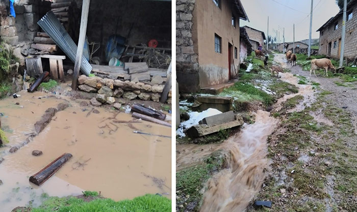 MÃ¡s de 15 viviendas inundadas por lluvias torrenciales en Pomacocha 
