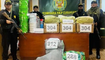 Policía halla más de 3 mil cartuchos de dinamita en campamentos mineros en Curahuasi 