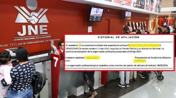 Jurado Nacional de Elecciones: revise si un partido lo ha inscrito sin su consentimiento