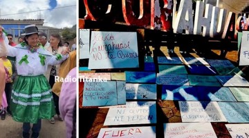 Keiko Fujimori sin mucha difusión y evitando rechazo de población llega a comunidad de Saywite, en Curahuasi