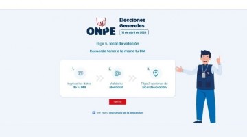 ONPE habilita plataforma para elegir local de votación